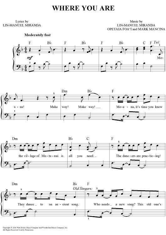 Where You Are (from Moana)
