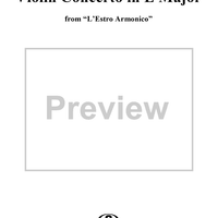 Violin Concerto in E Major    - from "L'Estro Armonico" - Op. 3/12  (RV265) - Violin 3