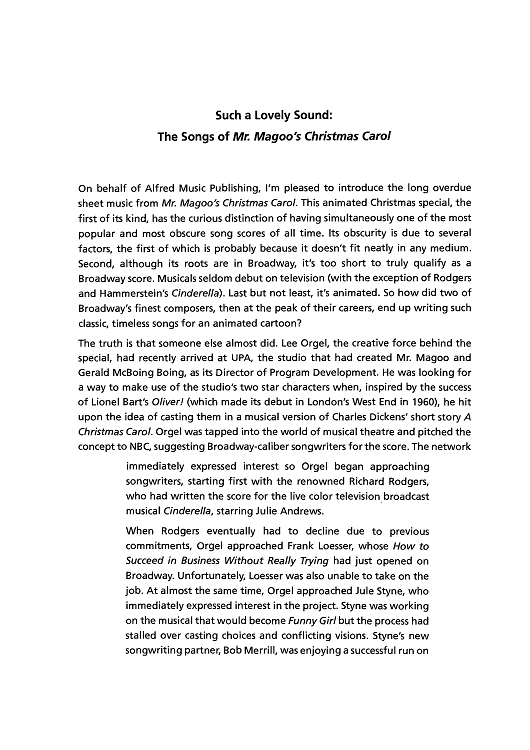 Mister Magoo's Christmas Carol - Bonus Material