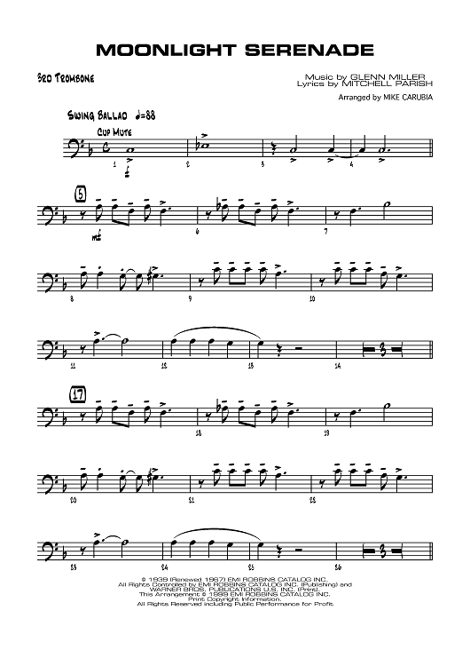 Moonlight Serenade - Trombone 3