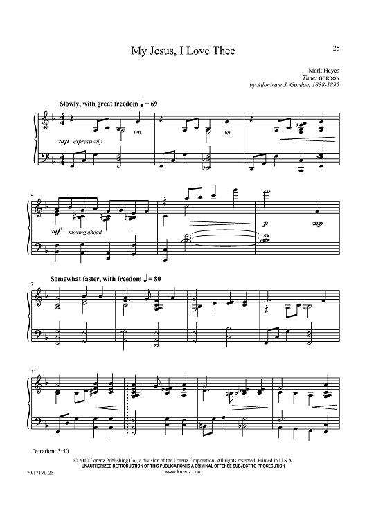 My Jesus, I Love Thee