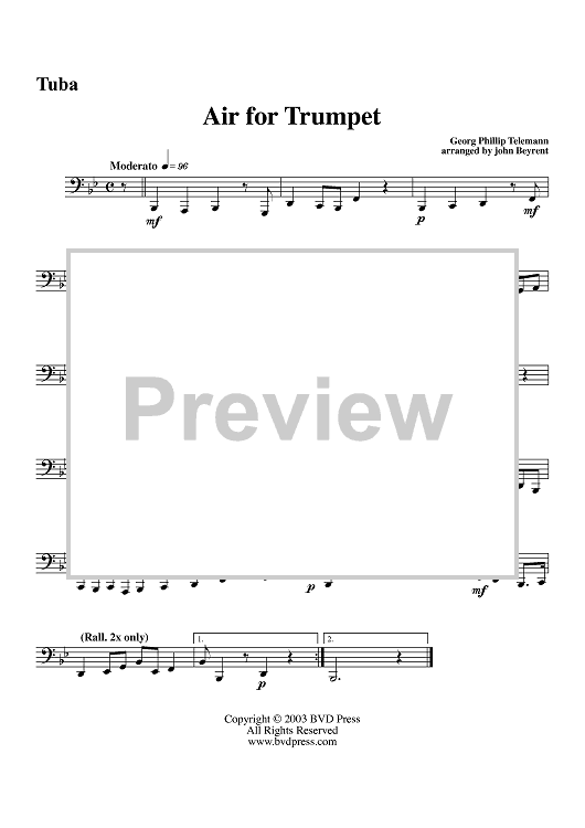 Air for Trumpet - Tuba