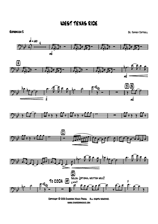 West Texas Ride - Euphonium 2 BC/TC