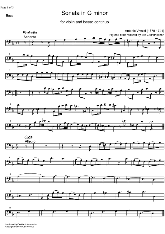 Sonata g minor - Cello