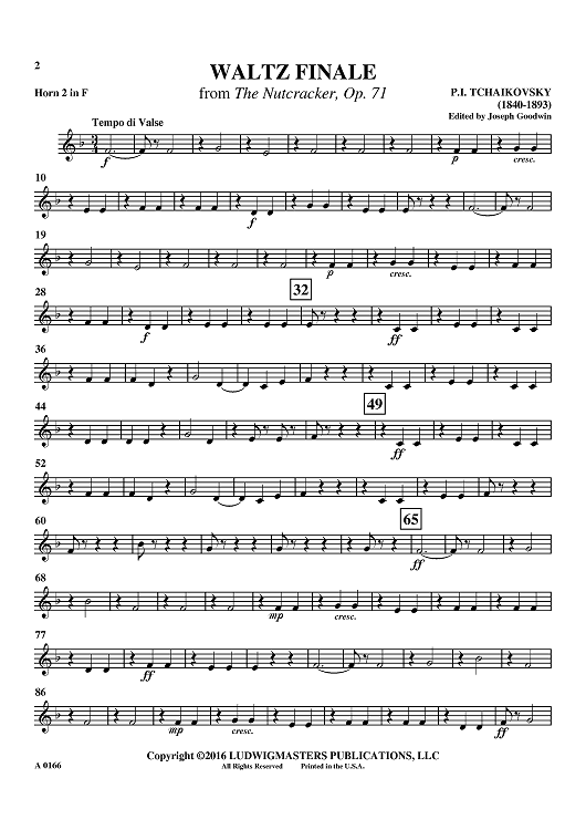 Waltz Finale from The Nutcracker, Op. 71 - Horn 2 in F