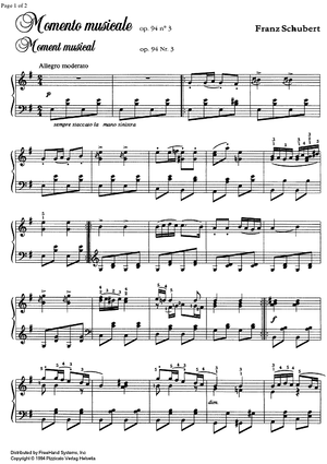 Moment Musicale Op.94 No. 3 D94
