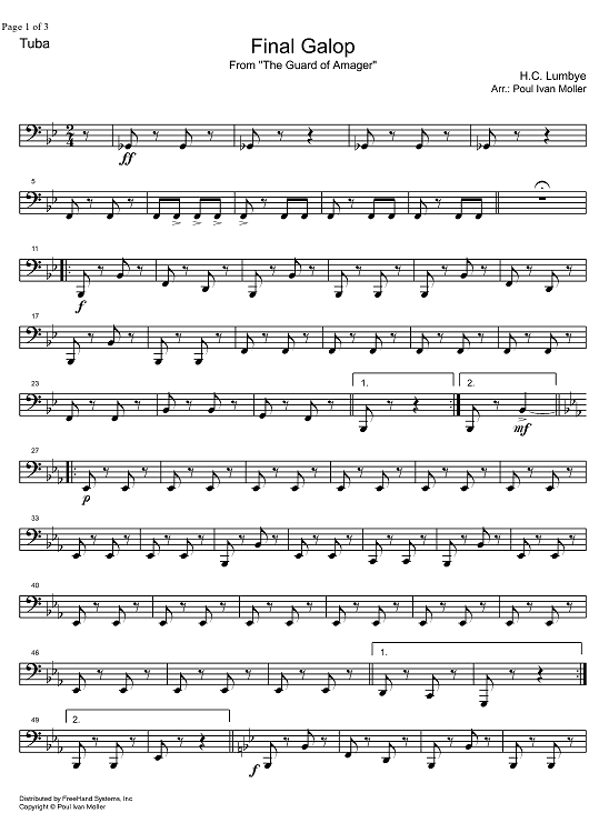 Final Galop from the Guard of Amager - Tuba