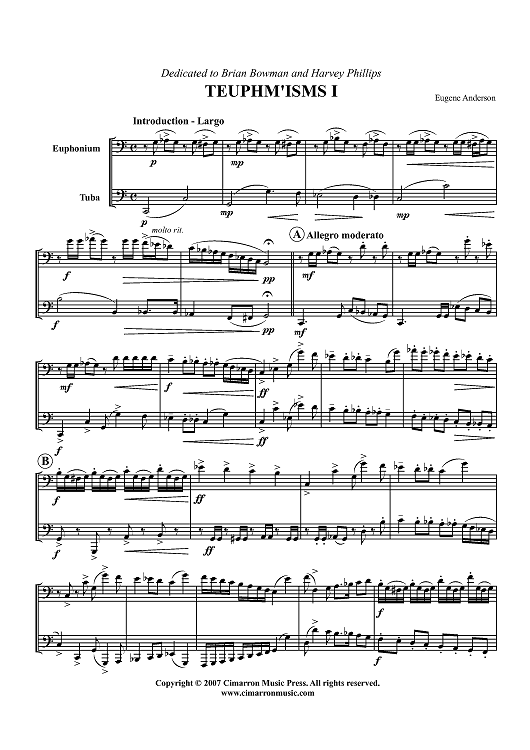 Teuphm'isms I - Score