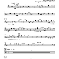 Prelude and Fugue for Cello Quartet or Choir - Cello 2