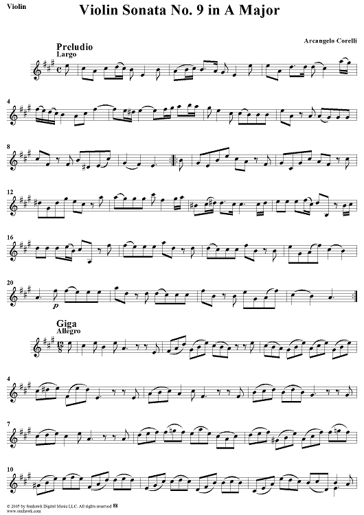 Violin Sonata No. 9 - Violin