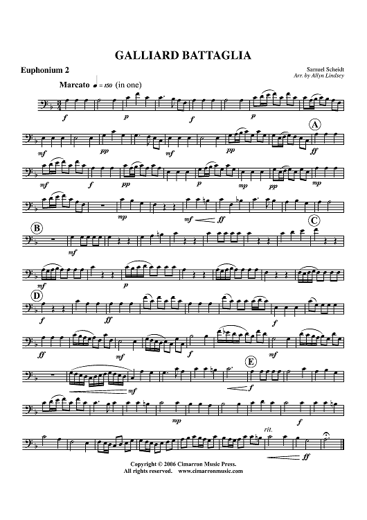 Galliard Battaglia - Euphonium 2 BC/TC
