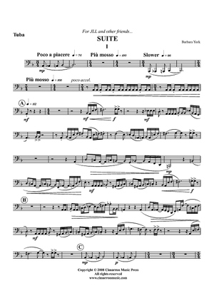 Suite for Euphonium and Tuba "Dancing with Myself" - Tuba