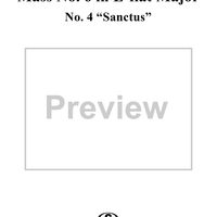 Mass No. 6 in E-flat Major, D950: No. 4, Sanctus