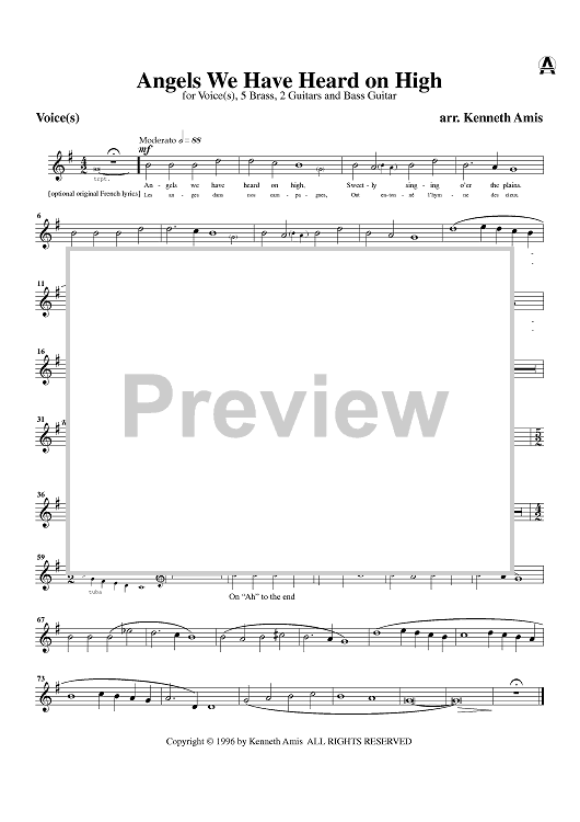 Angels We Have Heard on High - Voice