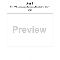 "Là ci darem la mano, là mi dirai di si", No. 7 from "Don Giovanni", Act 1, K527 - Full Score