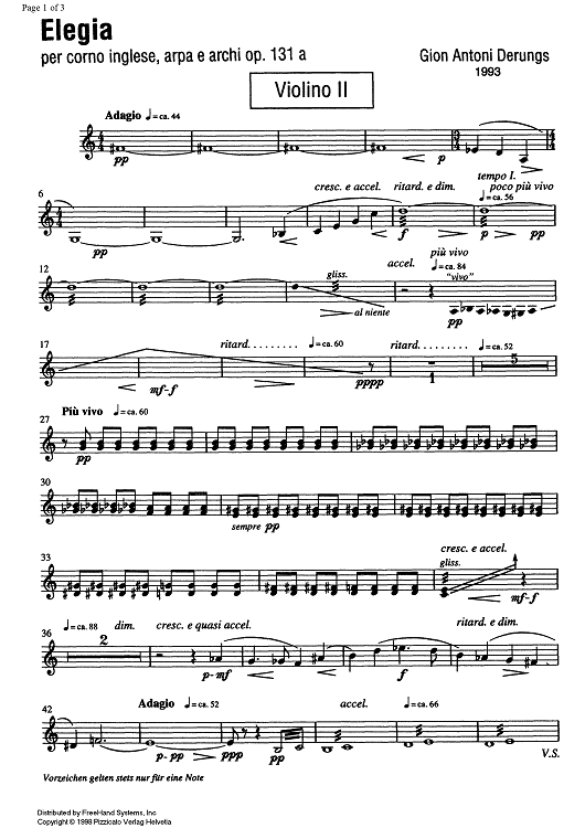 Elegia Op.131a - Violin 2