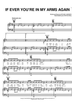 If Ever You're In My Arms Again" Sheet Music by Peabo