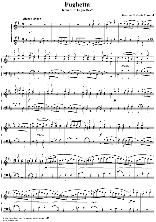 Fughetta, from "Six Fughettas"