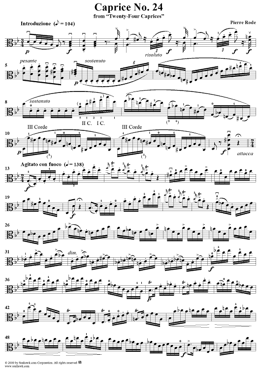 Caprice No. 24 from "Twenty-Four Caprices"