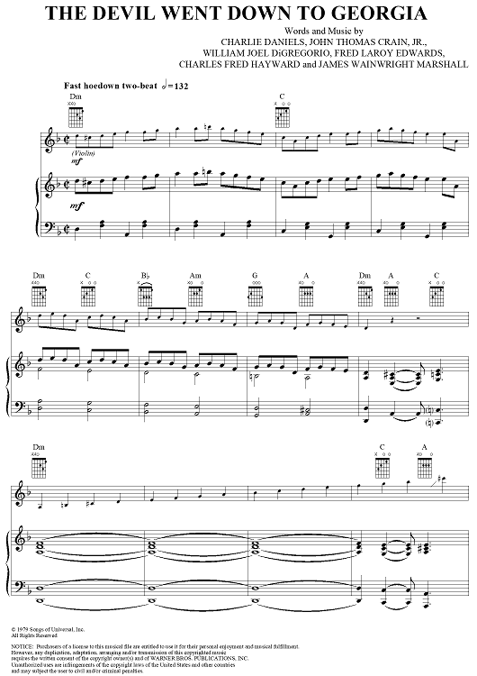 The Devil Went Down to Georgia