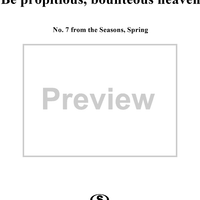 The Seasons, Spring, No. 7: "Be propitious, bounteous heaven"