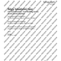 Négy lakodalmi tánc - Score