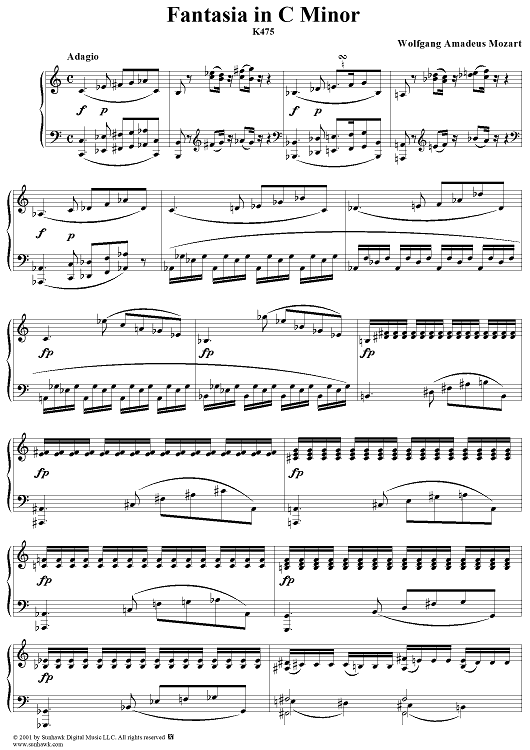 Fantasia in C Minor, K475