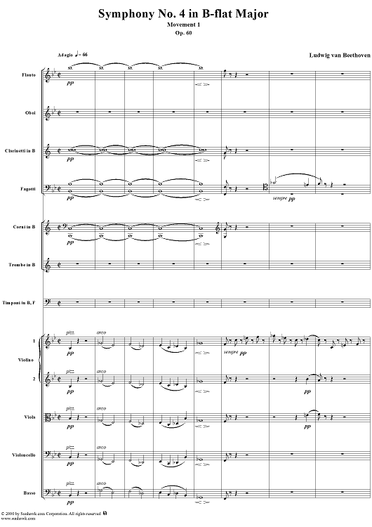 Symphony No. 4, Movement 1 - Full Score