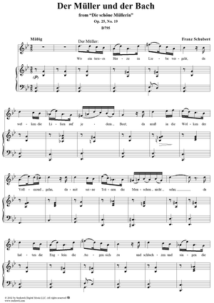 Die schöne Müllerin, No. 19 -  Der Müller und der Bach, Op. 25, D795 - No. 19 from "Die Schöne Müllerin" Op.25 - D795