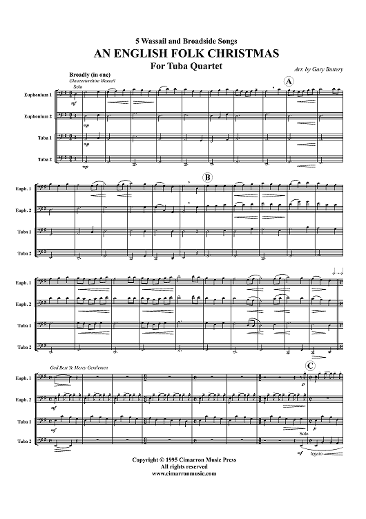 An English Folk Christmas - Score