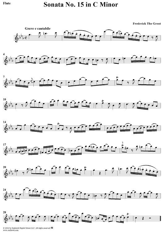 Sonata No. 15 in C Minor - Flute