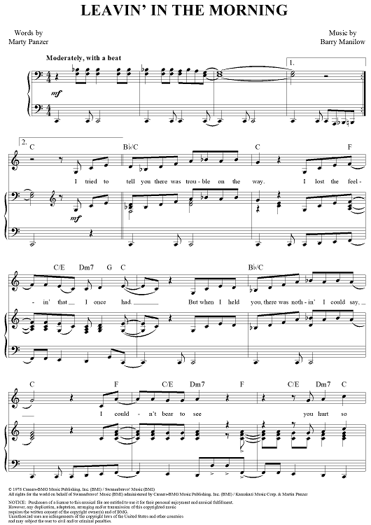 Leavin' in the Morning