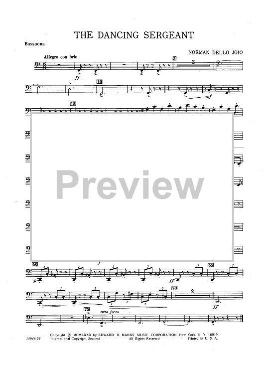 The Dancing Sergeant - Bassoons