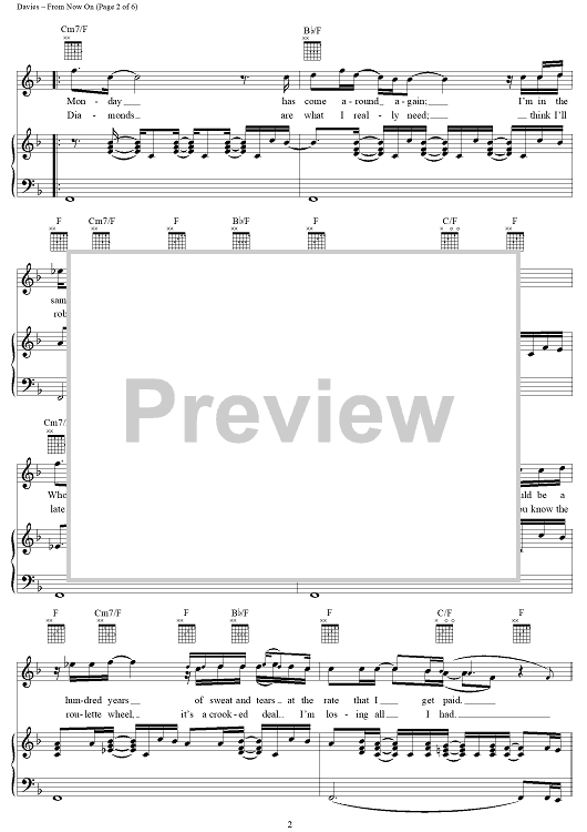 From Now On" Sheet Music by Supertramp for Piano/Vocal/Chords Sheet