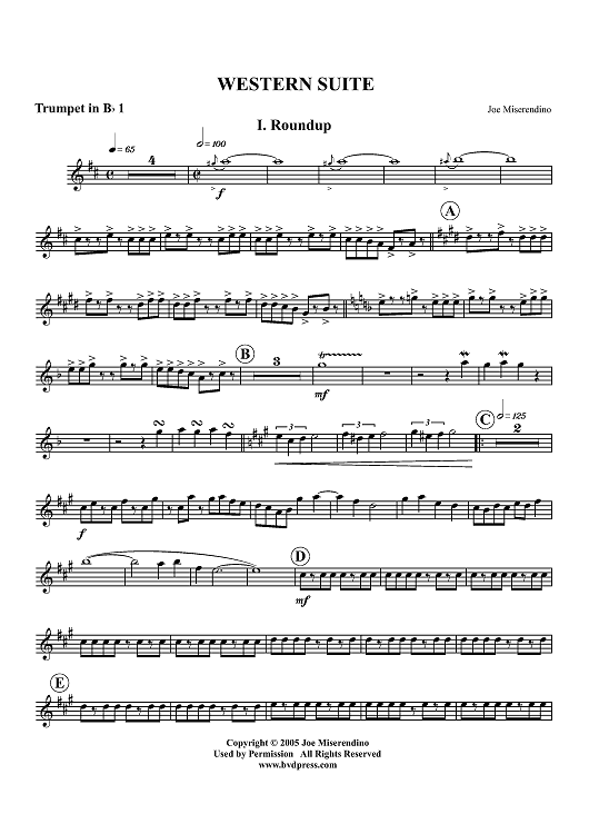 Western Suite - Trumpet 1 in B-flat