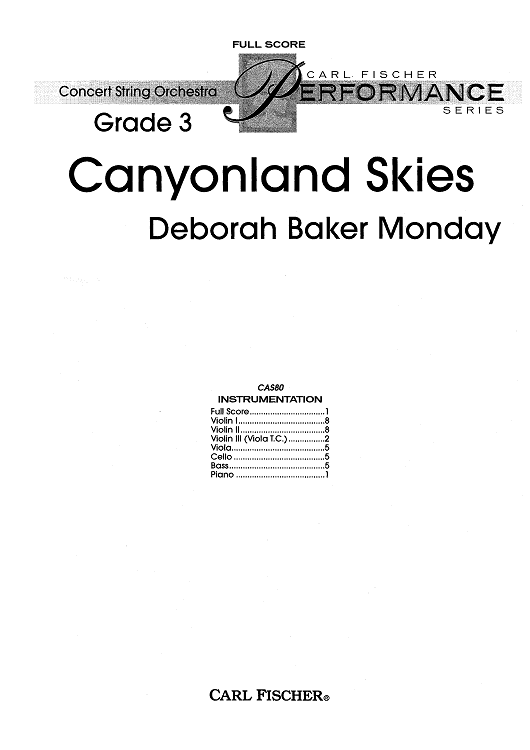 Canyonland Skies - Score Cover