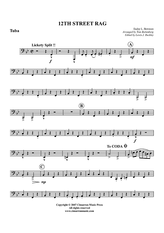 12th Street Rag - Tuba