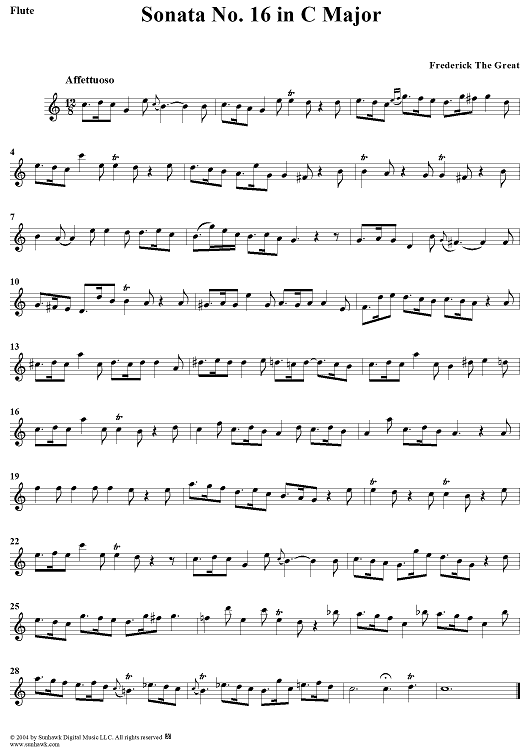 Sonata No. 16 in C Major - Flute