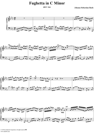 Fughetta in C Minor, BWV961