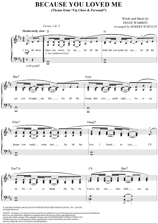 Because You Loved Me