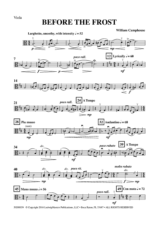 Before the Frost - Viola