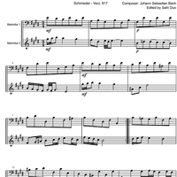 French Suite  6 E Major BWV 817 - Score
