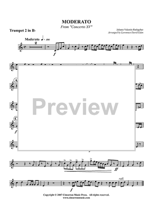 Moderato from Concerto XV - Trumpet 2 in Bb