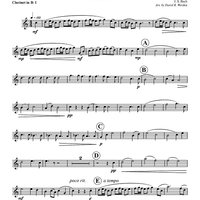 Aria - Duet from Cantata No. 78 - Clarinet 1 in Bb