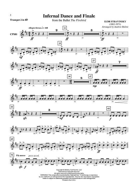 Infernal Dance and Finale - Trumpet 2 in B-flat