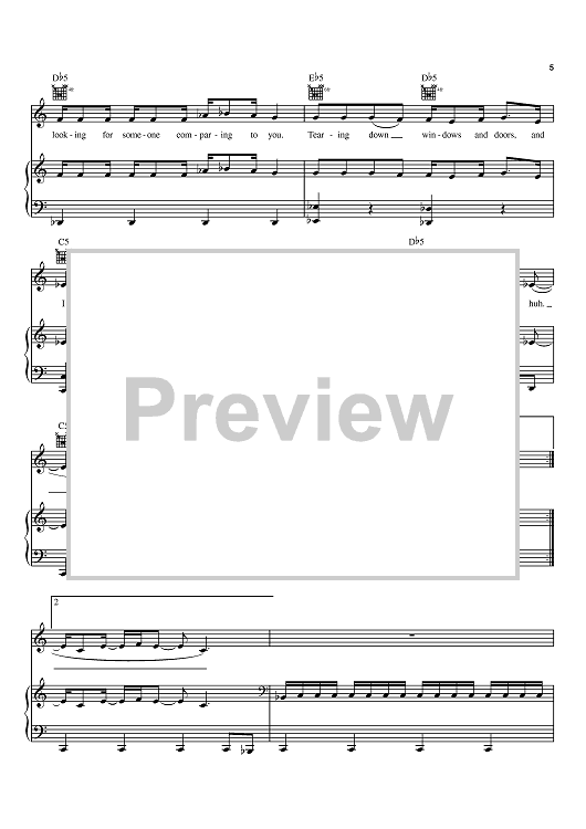 Eyes Like Yours (Ojos Asi)" Sheet Music by Shakira for Piano/Vocal