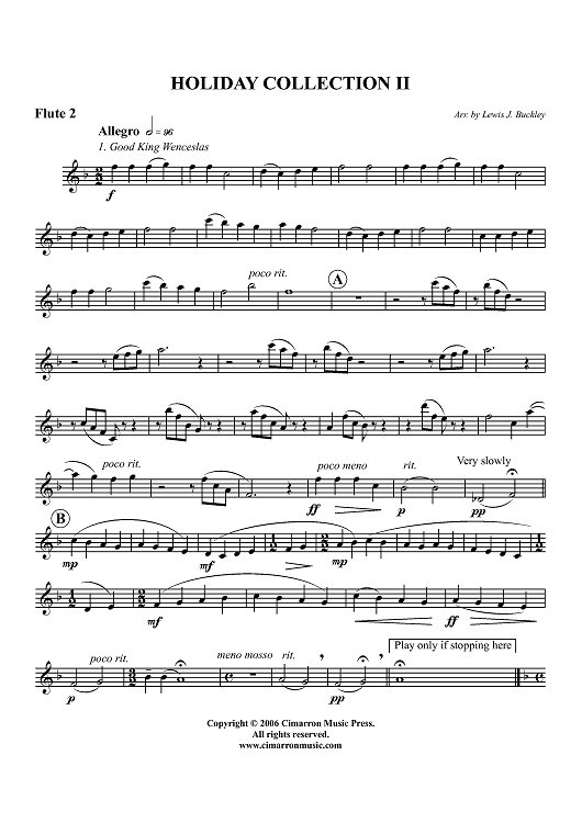 Holiday Collection II - Flute 2