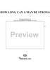 How Long Can a Man Be Strong