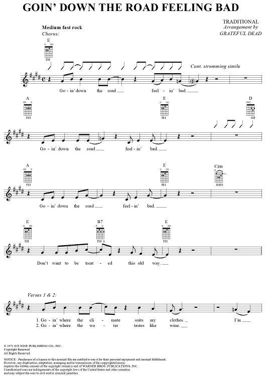 Goin' Down the Road Feeling Bad