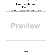 The Holy City: Part I. "Contemplation", No. 4, "At Eventide It Shall Be Light"